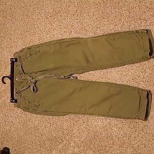 Free People button up belted military style pants size 2 - army green